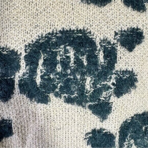 Anthropologie Distressed Floral Sweater Vneck Vest Size Large - Picture 13 of 16